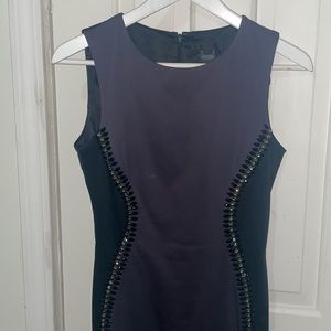French Connection Bi-Color Crystal Midi Dress